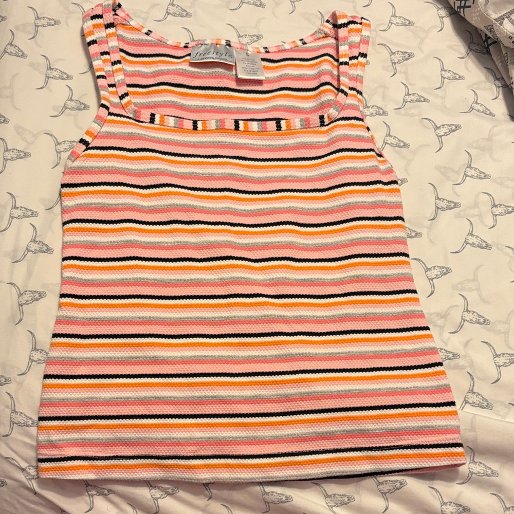 Freestyle Multicolor Striped Tank Top